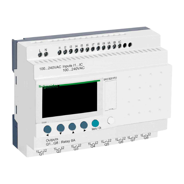 Relé Zelio Logic II 240VCA 12ED + 8SR C/Display Schneider Electric