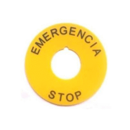 Etiqueta emergencia amarilla D.60 AEA