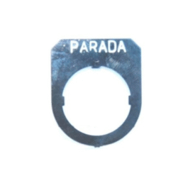 Etiqueta parada para línea A D.22	AEA