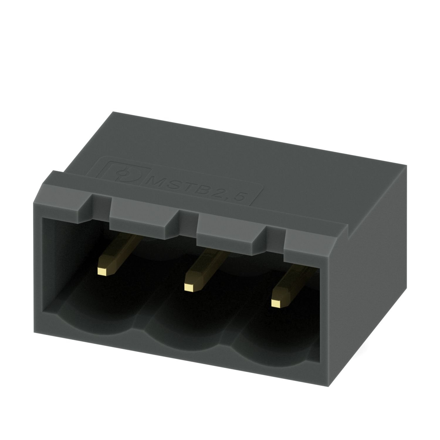 Conector MSTBA 2,5/ 3-G BK AU PHOENIX CONTACT